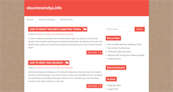 Desktop Screenshot of ebusinessindya.info